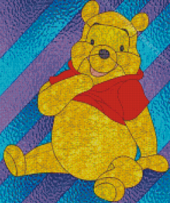 Pooh Bear Stained Glass Diamond Painting Art