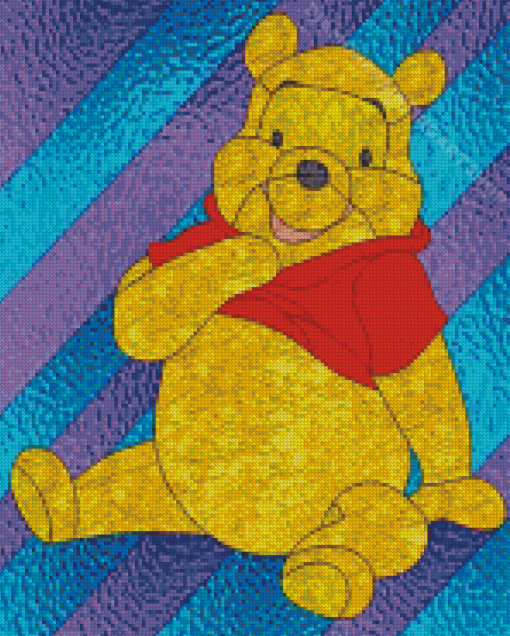 Pooh Bear Stained Glass Diamond Painting Art