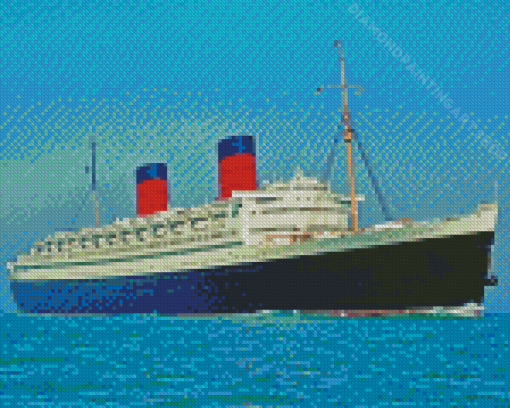 Qe2 Ocean Liner Diamond Painting Art