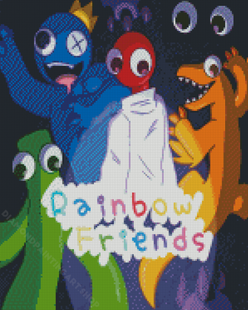 Rainbow Friends Cartoon Diamond Painting Art