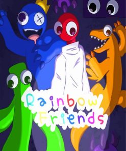 Rainbow Friends Cartoon Diamond Painting Art