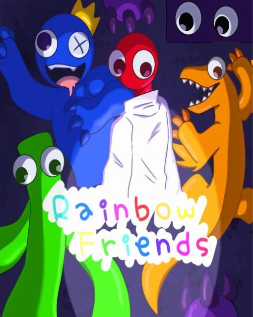 Rainbow Friends Cartoon Diamond Painting Art