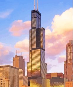 Sears Tower Chicago Diamond Painting Art