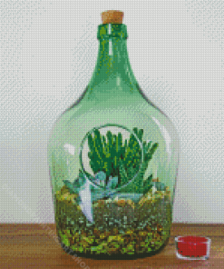 Succulents In A Bottle Diamond Painting Art