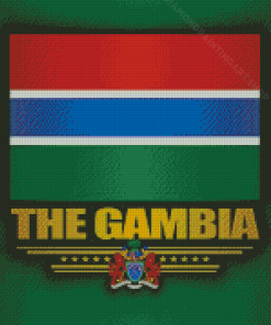 The Gambia Flag Art Diamond Painting Art