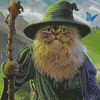 Wizard Bearded Cat Diamond Painting Art