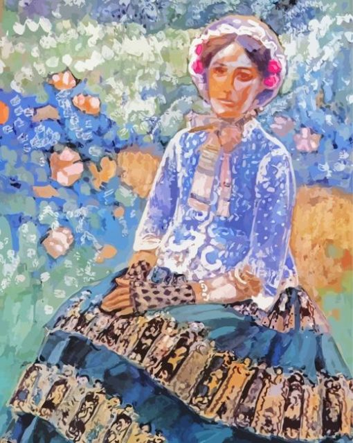 Woman In Blue Dress Borisov Musatov Diamond Painting Art