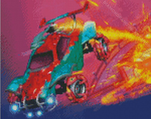 Aesthetic Rocket League Diamond Painting Art