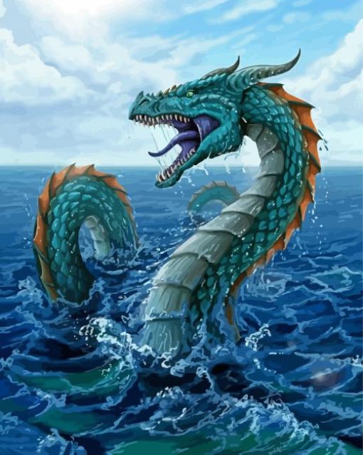 Aesthetic Water Dragon Diamond Painting Art