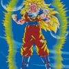 Dragon Ball Z Super Saiyan 3 Diamond Painting Art