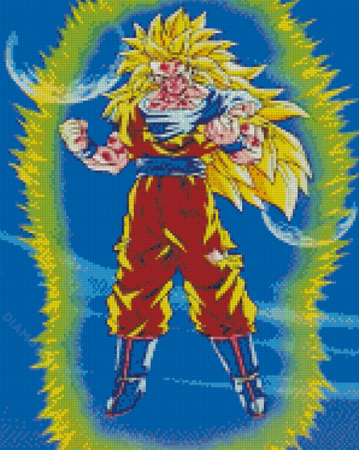 Dragon Ball Z Super Saiyan 3 Diamond Painting Art