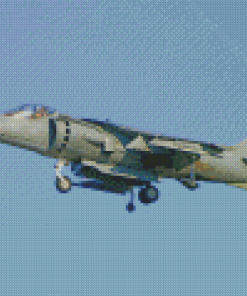 Flying Harrier Jet Diamond Painting Art