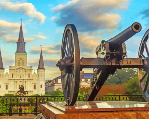 Jackson Square In New Orleans Diamond Painting Art