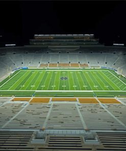 Notre Dame Stadium At Night Diamond Painting Art