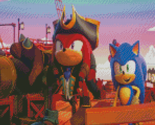 Aesthetic Sonic Prime Diamond Painting Art