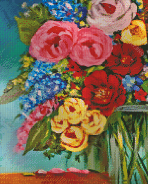 Aesthetic Rose Bouquet Diamond Painting Art