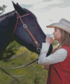Amber Marshall And Horse Diamond Painting Art