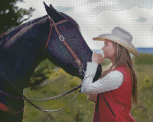 Amber Marshall And Horse Diamond Painting Art
