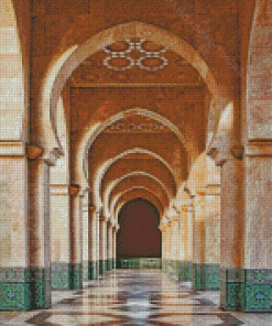 Between The Hassan II Mosque Walls In Casablanca Diamond Painting Art