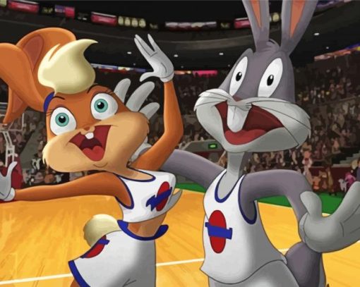 Bugs And Lola Bunny Diamond Painting Art