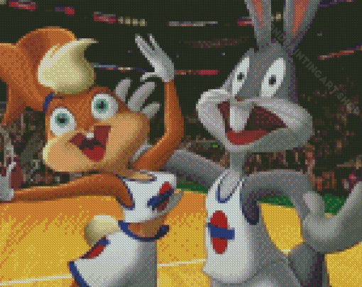 Bugs And Lola Bunny Diamond Painting Art