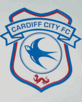 Cardiff City Football Logo Diamond Painting Art