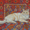 Cat And Persian Rug Diamond Painting Art