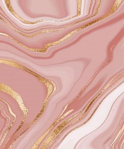 Gold And Pink Marble Diamond Painting Art