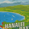 Hanalei Bay Hawaii Poster Diamond Painting Art