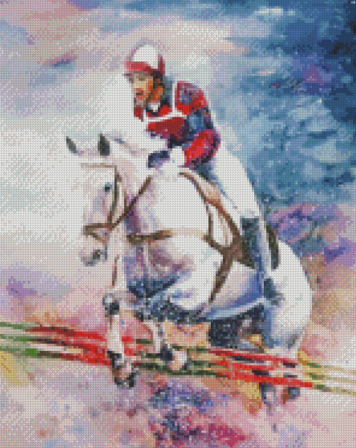 Horse Show Jumping Diamond Painting Art