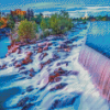 Idaho Falls Falls Visitidaho Diamond Painting Art
