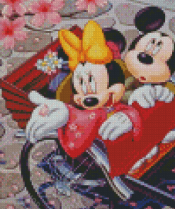 Mickey And Minnie In Japan Diamond Painting Art