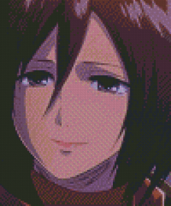 Mikasa Ackerman Face Diamond Painting Art