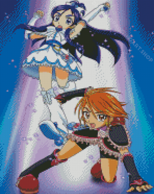 Nagisa Misumi And Honoka Yukishiro From Futari Wa Pretty Cure Diamond Painting Art