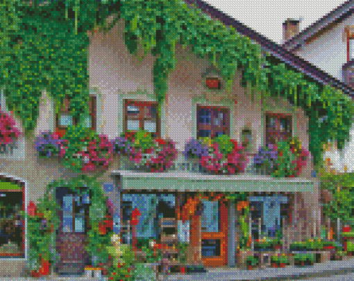 Oberammergau Town Diamond Painting Art