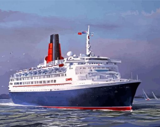 QE2 Liner Art Diamond Painting Art