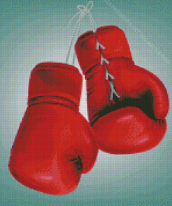 Red Boxing Gloves Diamond Painting Art