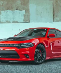 Red Charger Diamond Painting Art