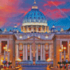 Saint Peter Basilica Sunset Diamond Painting Art