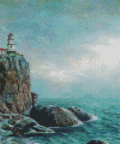 Split Rock Lighthouse Art Diamond Painting Art