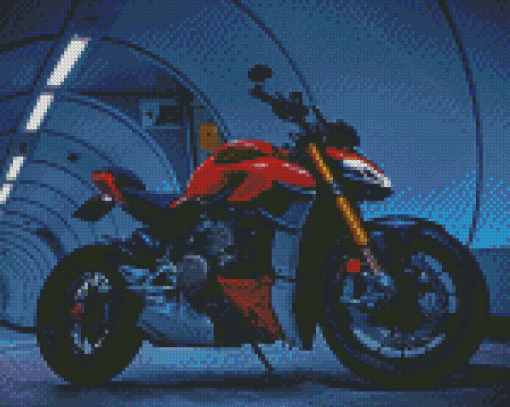 The Ducati Streetfighter Motorcycle Diamond Painting Art