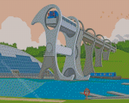 The Falkirk Wheel Poster Diamond Painting Art