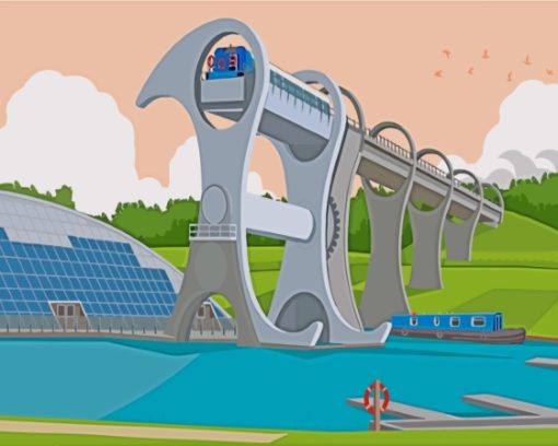 The Falkirk Wheel Poster Diamond Painting Art