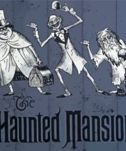 The Hunted Mansion Hitchhiking Ghosts Diamond Painting Art