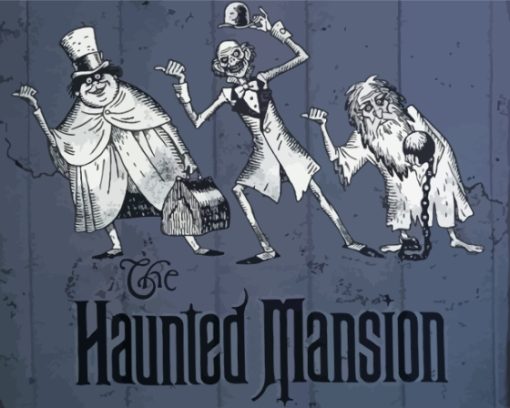 The Hunted Mansion Hitchhiking Ghosts Diamond Painting Art