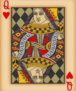 The Queen Of Hearts Card Diamond Painting Art