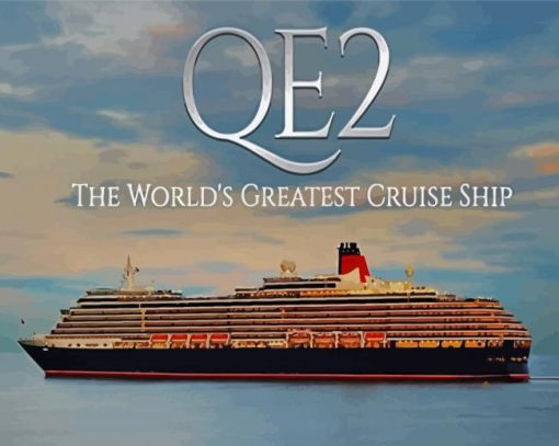 The Worlds Greatest Cruise Ship QE2 Liner Diamond Painting Art