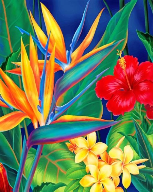 Tropical Paradise Plant Diamond Painting Art
