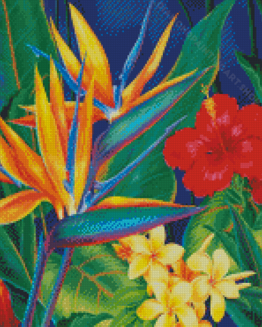 Tropical Paradise Plant Diamond Painting Art