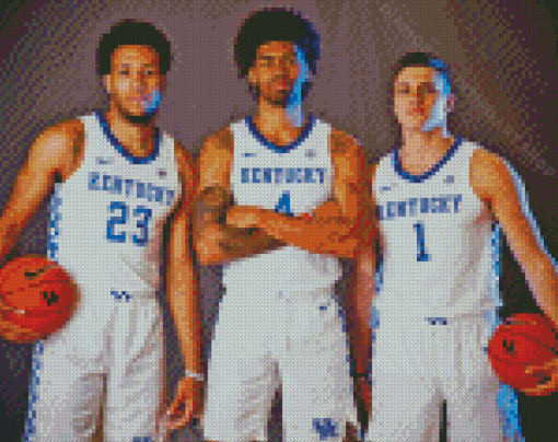 University Of Kentucky Basketball Players Diamond Painting Art